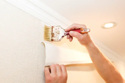 Pose de papier peint à Ébaty — revêtements muraux et toiles de verre